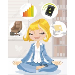 Tranquil Businesswoman Meditating