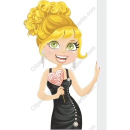 Cheerful Girl with Lollipop