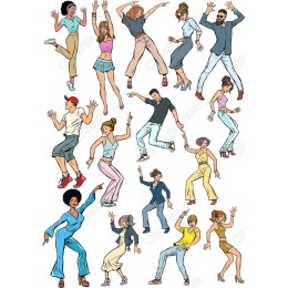 Groovy Dance Clipart Set