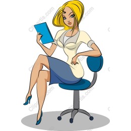 Confident Woman in Office Chair