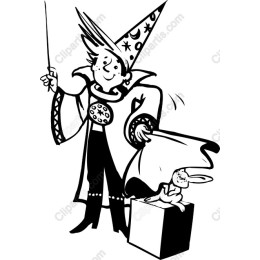 Magical Wizard with Rabbit