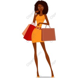 Chic Fashion: Stylish Woman with Shopping Bags