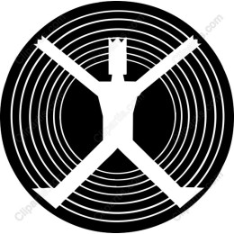 Dynamic Human with Radiating Circles