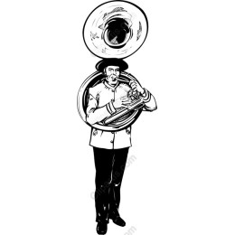 Musician Playing Tuba