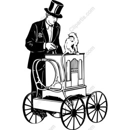 Vintage Circus Performer with Monkey
