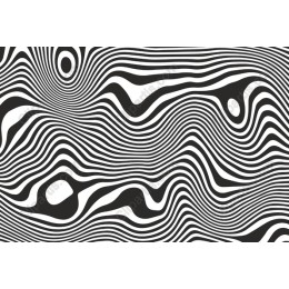 Black and White Abstract Wavy Lines