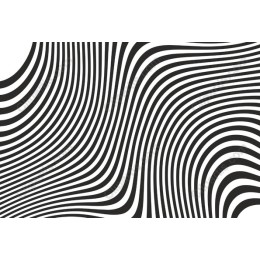Wavy Line Pattern - Black and White