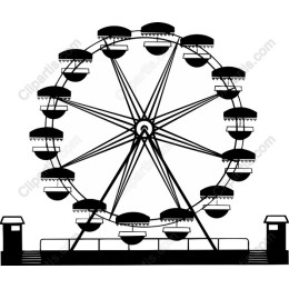 Elegant Black and White Ferris Wheel