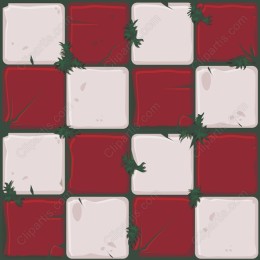 Rustic Red and White Tile Pattern