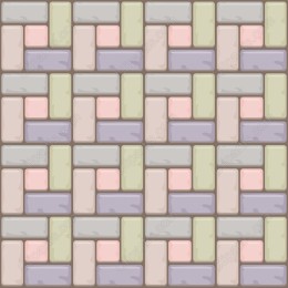 Seamless Pastel Brick Pattern