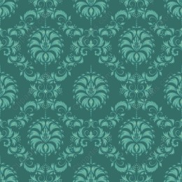 Elegant Teal Floral Motif Pattern