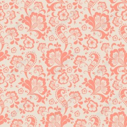 Charming Coral Floral Pattern
