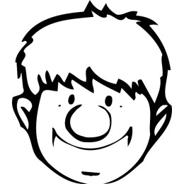 Cheerful Cartoon Boy