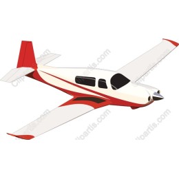 Sleek Red and White Aircraft