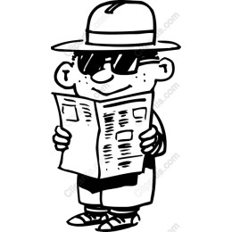 Playful Newspaper Reader