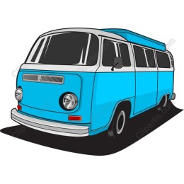 Retro Blue Van