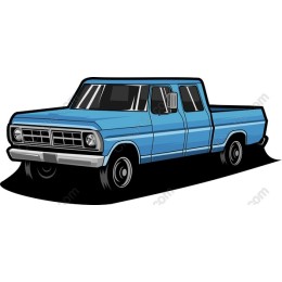 Classic Blue Pickup Truck