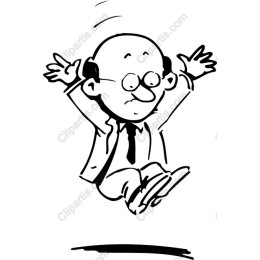 Whimsical Businessman Jumping