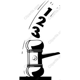 Professional Gavel with Numeric Highlights