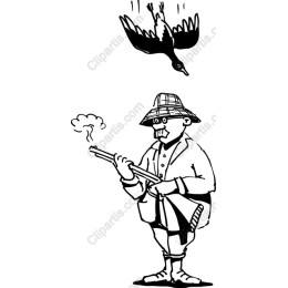 Vintage Hunter and Duck