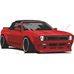 Classic Red Convertible Sports Car
