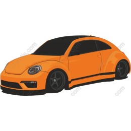 Stylish Orange Beetle Car