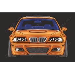 Vibrant Orange Sports Car