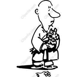 Friendly Flower-Cradling Character