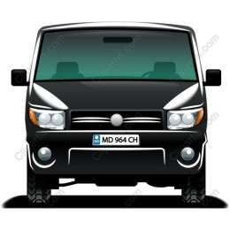 Sleek Black Van