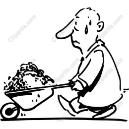 Hardworking Wheelbarrow Man