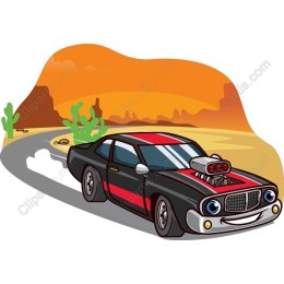 Cartoon Muscle Car Adventure
