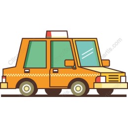 Classic Orange Taxi Cab