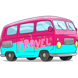 Colorful Retro Travel Van