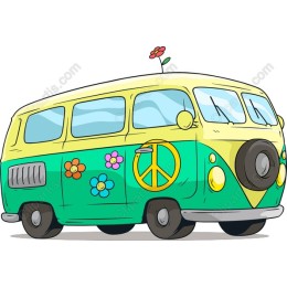 Retro Hippie Van