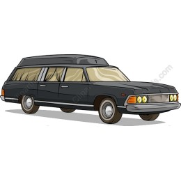Classic Black Hearse