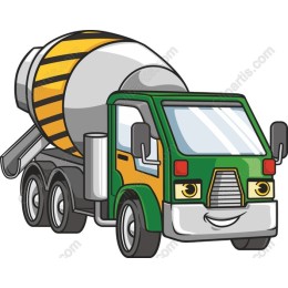 Cheerful Cement Mixer Truck