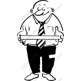 Cheerful Businessman Holding Ruler