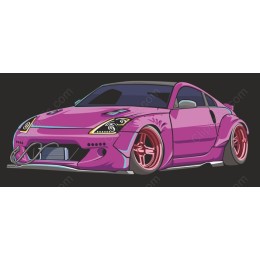 Vibrant Pink Sports Car