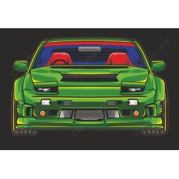 Vibrant Green Sports Car