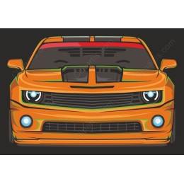 Vibrant Orange Sports Car