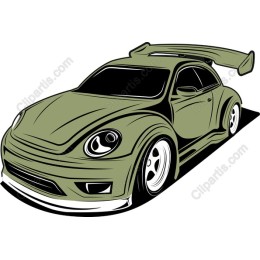 Dynamic Olive Green Car