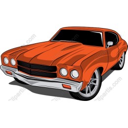 Orange Muscle Car