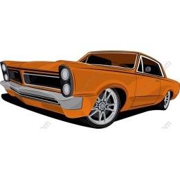 Classic Orange Vintage Car