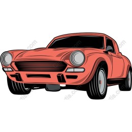 Classic Coral Car