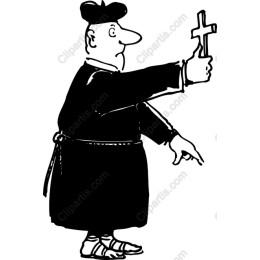 Priest Holding Cross