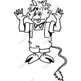 Playful Devil Cartoon