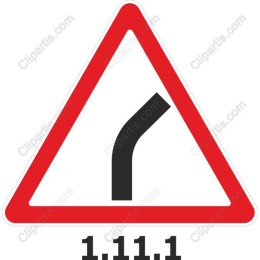 Right Curve Road Sign