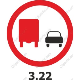 No Overtaking Traffic Sign