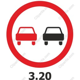 No Overtaking Traffic Sign