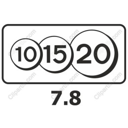 Modern Numeric - 10, 15, 20 in Circles